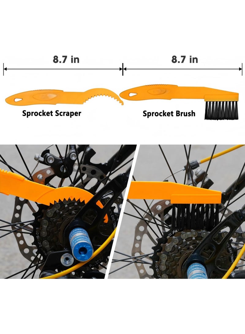 YelaJoy 11pcs Bicycle Bike Cleaning Tools Set, Bike Clean Brush Kit Suitable for Mountain, Road, City, Hybrid, BMX and Folding Bike - Image 5